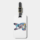 巨大ユニークなフランスのブルドッグ ラゲッジタグ (正面縦)