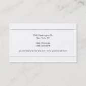 巨大ユニークモノグラムグレー白ビジネスカード 名刺 (裏面)