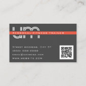 巨大レトロイニシャルミニマル 名刺 (裏面)