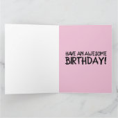 巨大レトロピンクキャディーグリーティングカード カード (内部)