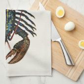 巨大ロブスター-ヴィンテージイラストレーション キッチンタオル (四つ折り)