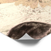 巨大ヴィンテージひまわりセピア茶色のテクスチャ ポスター (角)