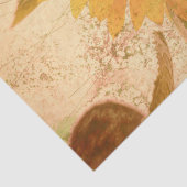 巨大ヴィンテージひまわりセピア茶色のテクスチャ 薄葉紙 (詳細)