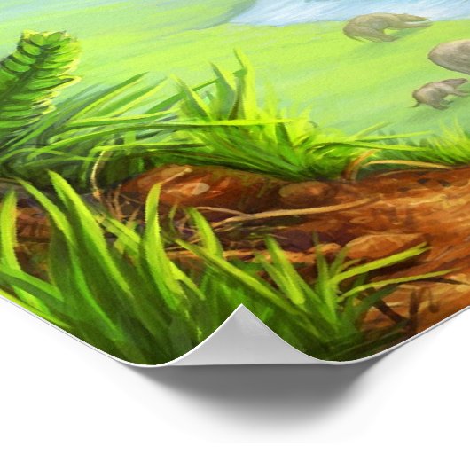 巨大動植物の谷に ポスター (角)