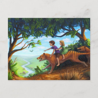 巨大動植物の谷に ポストカード