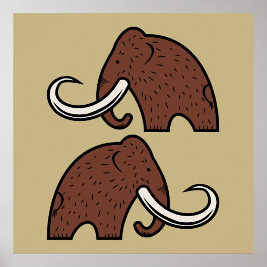 巨大動物:絶滅したマンモスのキャラクター ポスター (正面)