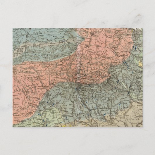 巨大山地の特別地図 ポストカード (正面)