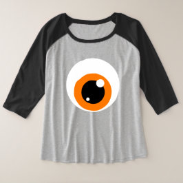 巨大怪獣の目とサイズのTシャツ プラスサイズTシャツ