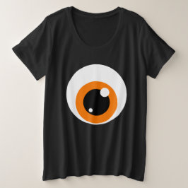 巨大怪獣の目とサイズのTシャツ プラスサイズTシャツ
