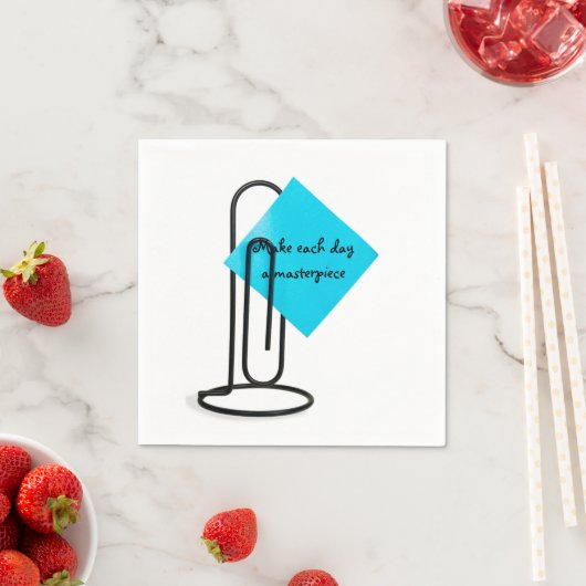 巨大感動的な紙クリップのノート スタンダードカクテルナプキン (インサイチュ)