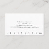 巨大文字シンプルコーヒースーパースターパンチカード ロイヤリティカード (裏面)