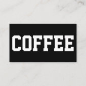 巨大文字シンプルコーヒースーパースターパンチカード ロイヤリティカード (正面)