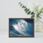 巨大海ローグ絵画ウェーブ ポストカード (スタンド正面)