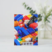 巨大玩具レンガ杭 ポストカード (スタンド正面)