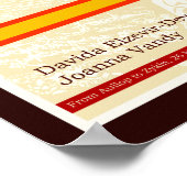 巨大華美な型枠の貧血性アルファベット ポスター (角)