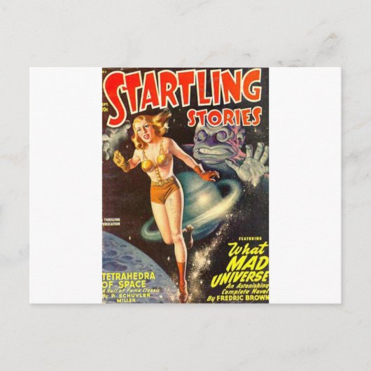 巨大青の男が破壊を企む ポストカード (正面)