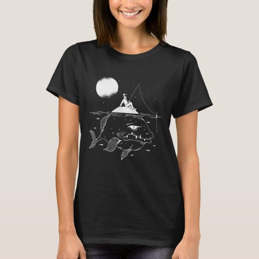 巨大魚ファンタジー釣り Tシャツ (正面)