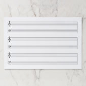 巨大12×18ワイドルールピアノグランドスタッフミュージック ペーパーパッド (正面)