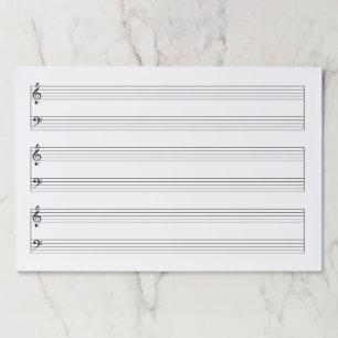 巨大12×18ワイドルールピアノグランドスタッフミュージック ペーパーパッド