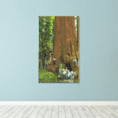 巨木の下の馬車 キャンバスプリント (インサイチュ (ウッドフロア))