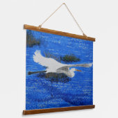 巨頭ブルーヘロン、河口 吊り下げ型タペストリー (傾斜あり)