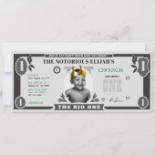 巨額の1ドル札、偽の金 招待状 (正面)
