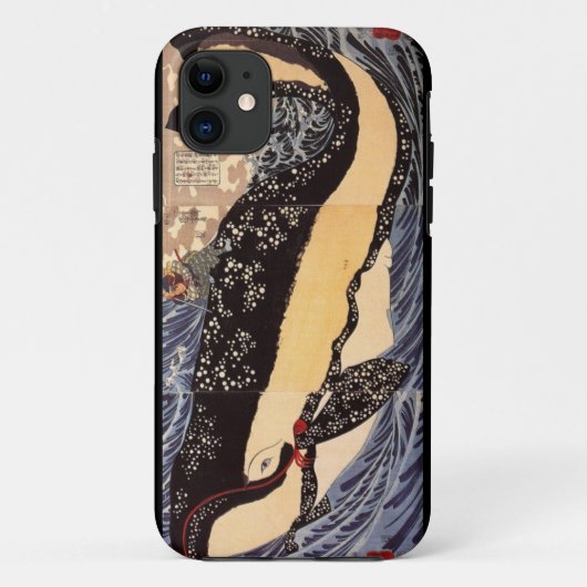 巨鯨、国芳の大きいクジラ、Kuniyoshi、Ukiyo-e Case-Mate iPhoneケース (裏面)