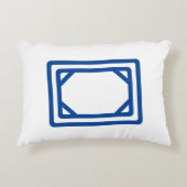 巨麻雀ブルー龍瓦の化粧枕 アクセントクッション (正面)