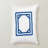 巨麻雀ブルー龍瓦の化粧枕 アクセントクッション (正面(垂直))