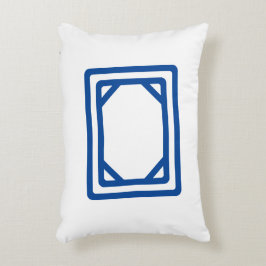 巨麻雀ブルー龍瓦の化粧枕 アクセントクッション