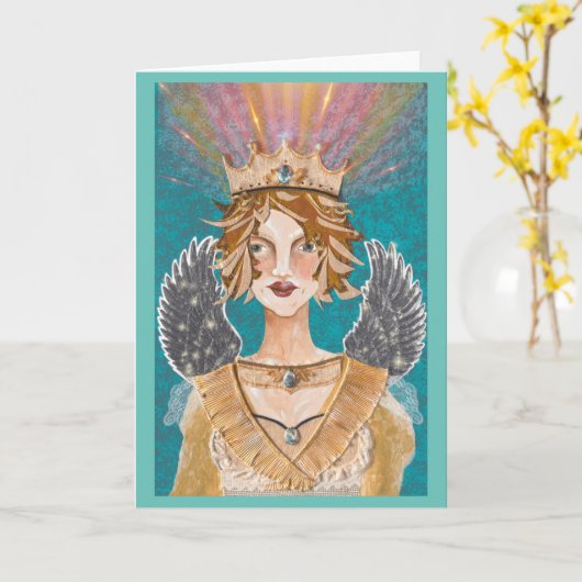 巫女パロマガーディアンエンジェルカー空白のド カード (黄色い花)