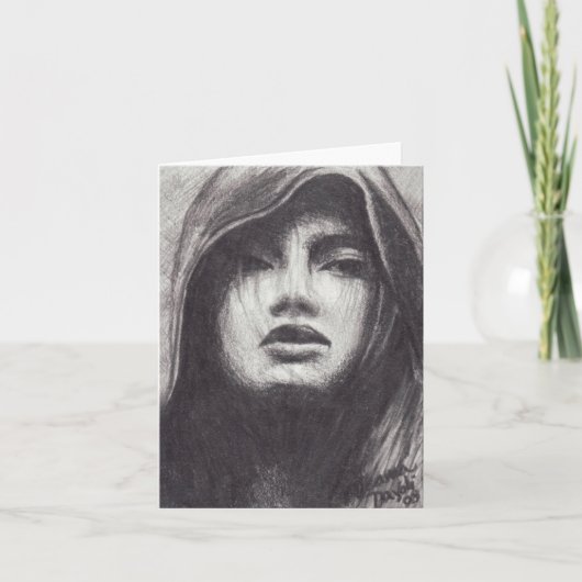 巫女 – ノテカード カード (正面)