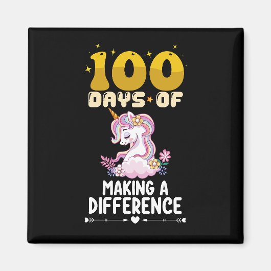 差し出そうユニコーン スクール 100日間 マグネット (正面)