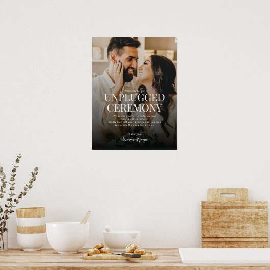 差し込み外し式の写真結婚のウェルカムサイン ポスター (キッチン)