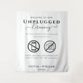 差し込み無結婚し式の歓迎サイン タペストリー (正面)