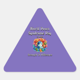 差の強さ。ワールドダウン症候群日。 三角形シール