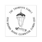 差出人住所かわいいアイスクリームサンデお洒落ー セルフインキングスタンプ (デザイン)