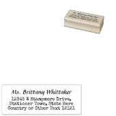 差出人住所かわいいヴィンテージタイプライタールックシンプルー ラバースタンプ (押印)