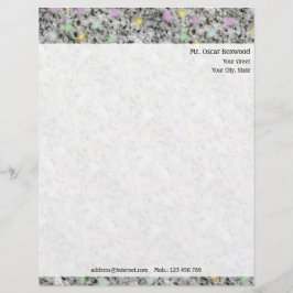 差出人住所が付いているパーソナライズな石のパステル レターヘッド