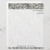 差出人住所が付いているパーソナライズな石のパステル レターヘッド (正面/裏面)