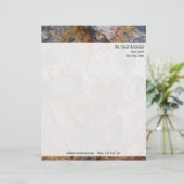 差出人住所が付いているパーソナライズな石の構造 レターヘッド (スタンド正面)