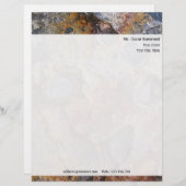 差出人住所が付いているパーソナライズな石の構造 レターヘッド (正面/裏面)