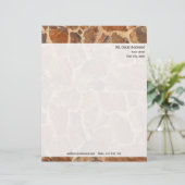 差出人住所が付いているパーソナライズな石塀 レターヘッド (スタンド正面)