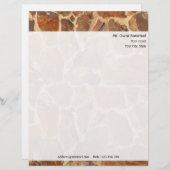 差出人住所が付いているパーソナライズな石塀 レターヘッド (正面/裏面)