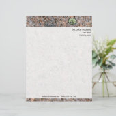 差出人住所との個人的な石の質 レターヘッド (スタンド正面)