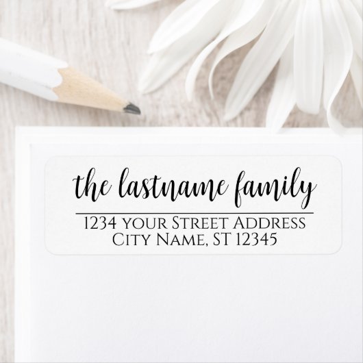 差出人住所と名前 – Nightstar Script ラベル (インサイチュ)