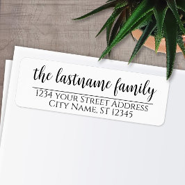 差出人住所と名前 – Nightstar Script ラベル