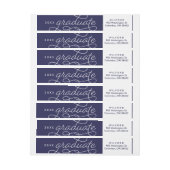 差出人住所のまわりのクラシックの卒業生の覆い ラップアラウンドラベル (シート)