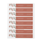 差出人住所のまわりの曇らされた果実の覆い ラップアラウンドラベル (シート)