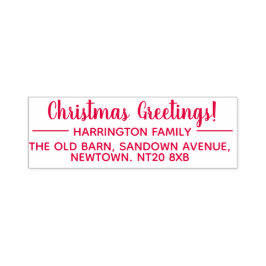 差出人住所のクリスマス挨拶 セルフインキングスタンプ